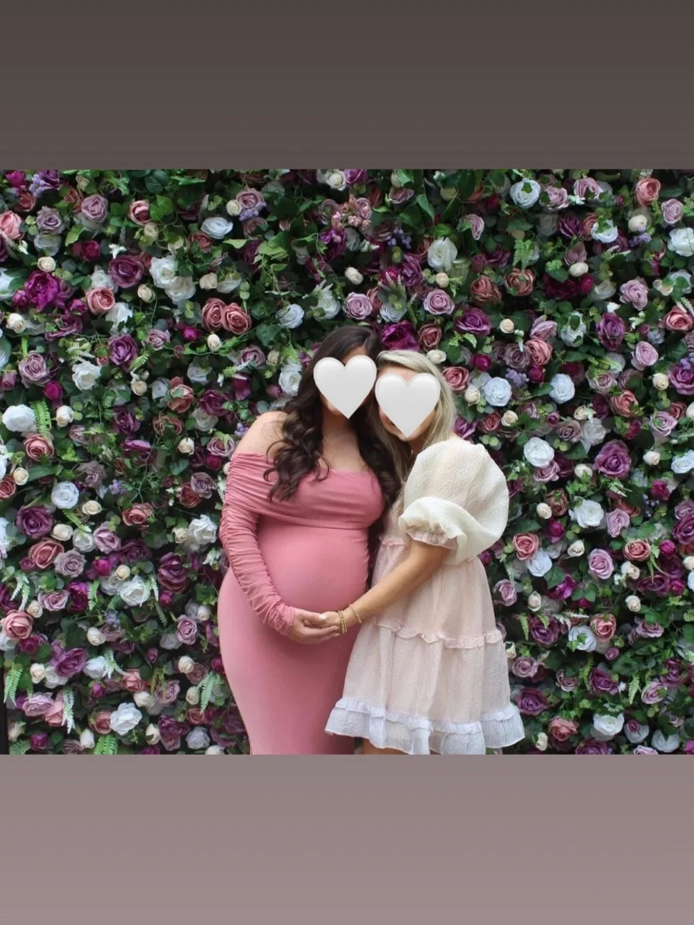 Decorative Rose Flower Wall Panel Backdrop - Pink & White